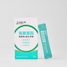 強健穩固 海藻鈣x納豆萃取 每包海藻鈣高達1 100毫克 台鋼集團 加捷生醫, 1個, 1盒(20包)