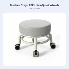 캐스터 휠 스툴 무소음 슬림 디자인 롤링 회전 거주자 운동기구, 1. Gray Tpr Silent, 1개