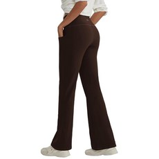 ALONG FIT 주머니가 있는 플레어 레깅스 부츠컷 요가 팬츠 여성용 하이 웨이스트 플레어 팬츠 운동 레깅스 요가 GMY 캐주얼 카프리 로얄블루 M, XXL, 밤나무