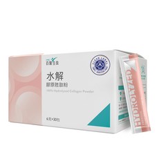 PMC百醫生技 水解膠原胜肽粉 彈力支撐 青春飽滿 小分子膠原蛋白, 30個, 1盒(30包), 6g