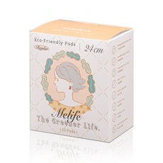 美麗人生MELIFE 環保減塑衛生棉 涼感衛生棉 護墊/日用/夜用/加強/特長, 1個, 日用型24cm(黃)