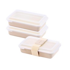 락앤락 투고 밀프렙 600ml x 3p + 고정 밴드 세트, 혼합색상, 1세트