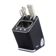 [쿠진본사] 나이프케어 시즌2 살균건조기 칼갈이 + 칼세트, 매트블랙+칼세트, 나이프케어2