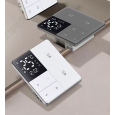 유럽형온도조절기 보일러 스위치 난방 원격 무선 스마트 와이파이 원격제어 전등 스위치 자동화 제어 편리한 조명 시스템 리모컨 터치식 전기스위치, 화이트 PC 단일 점화 단일 스위치