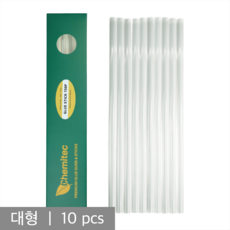 CHEMITEC 투명 핫멜트 글루스틱 글루건심 대형 11.2mm 10개입 708P, 10개