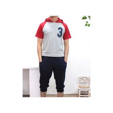 패션스타트 패턴인 P091 Jogging suit 후드티 바지 세트 옷 패턴 도안 옷본 남성복, 1개, 혼합