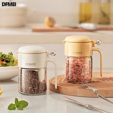 DFMEI 調料罐鹽罐密封防潮玻璃罐廚房家用調味料盒分裝瓶定量調味瓶, 1個