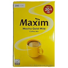 맥심 모카골드 마일드 커피믹스, 12g, 200개입, 1박스