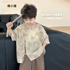 男童國風短袖漢服套裝