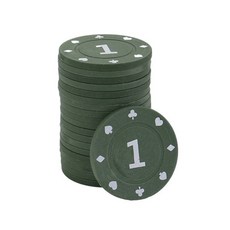 100개/팩 플라스틱 포커 칩 도박 칩 세트 프로페셔널 카지노 칩 유럽 포커 칩 세트 라운드 포커 코인 세트, Style 1