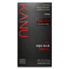 맥심 카누 미니 마일드 100T +20T, 900mg, 1개입, 120개