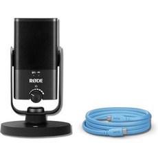 팟캐스트 스트리밍 게임 및 보컬 녹음을 위한 Rode NTUSB 미니 USB 마이크Rode SC17Orange USBC to 케이블 포함 5피트, 팟캐스트, 스트리밍, 게임 및 보컬 녹음을 위한 로드, 1개