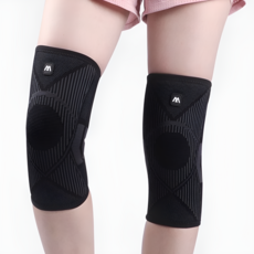 MGN공식 무릎튼튼 고탄력 무릎 관절 보호대(1+1), 블랙, 1세트