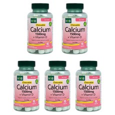홀랜드앤바렛 츄어블 칼슘 1500mg + 비타민 D 90정, 5개