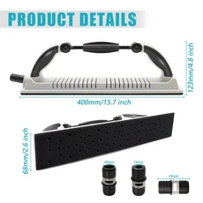 70X400mm 자동차 선박 목재 연삭 연마 목재 금속 용 후크 및 루프 사포가있는 조정 가능한 유연한 샌딩 블, 07 1 pcs sanding pad, 01 빠른  Mainland