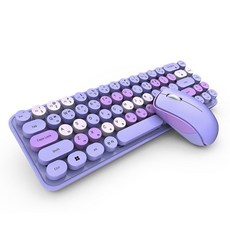 무소음 무선 마우스 키보드 세트 보라색 포인트키캡 g9g64347gc