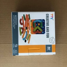 【超繪玩】蒙氏 形狀拼搭套柱 兒童益智玩具, 創意拼圖套柱(FUN), 1個