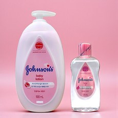 존슨즈 베이비 로션 핑크 500ml + 오일 125ml, 1세트