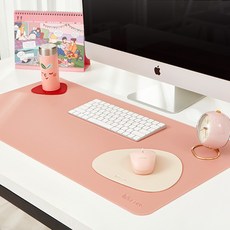 레더스 책상 가죽 와이드 데스크매트 장패드 중 80x40 자 각인, 인디핑크(자 각인O)