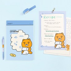 카카오프렌즈 패드 편지지 / 편지지세트 예쁜편지지 패드편지지 캐릭터편지지 카카오편지지 춘식이편지지 라이언편지지 어피치편지지, 1개, 라이언