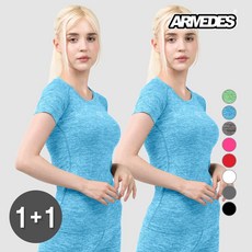 아르메데스 여성용 기능성 요가 반팔 티셔츠 AR-2312 2p 스포츠_레저/헬스/요가/댄스 반품 최저가 10,840원
