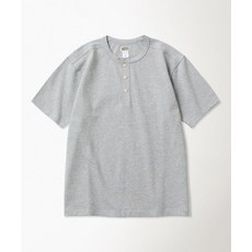 [브론슨] 10.6 oz Cotton Short Sleeve Henley Tee Grey