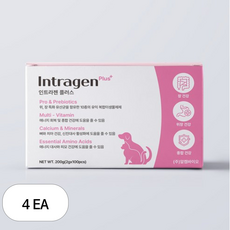 인트라젠 반려동물 플러스 영양제, 200g, 장건강/유산균, 4개
