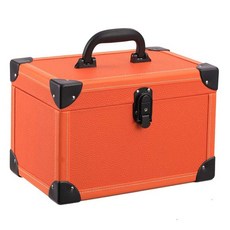 LP 가방 보관함 상자 턴테이블 휴대용 박스 수납 가정용 케이스 CD DVD, 오렌지/55