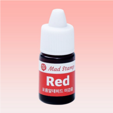 만년 도장 리필잉크 스탬프 패드 리필 충전 방법 2개, 빨강