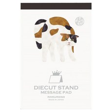 SCOPE 마루모노 다이컷 스탠드 메세지 카드 패드, 삼색 고양이, 1개입, 1개