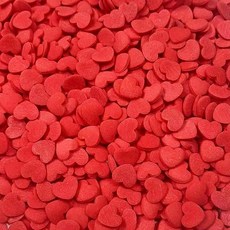 식용 베이킹용 발렌타인 스프링클 케이크 컵케익 쿠키 및 아이스크림 토퍼용 레드 하트 스프링클, Red Heart