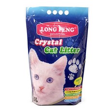 룽펑 크리스탈 흡수형 고양이 모래, 5L, 1개, 라벤더향