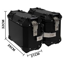 25L 鋁合金 摩托車側箱 快拆 馬鞍箱, 1個, 25公升黑色側箱+通用快拆架