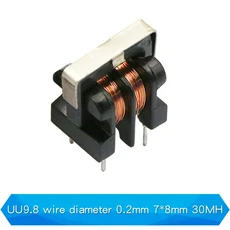 인덕션코일 1PCS 공통 모드 인덕터 필터 UU uf 9.8 10.5 피치 78mm 구리선, 09 0.2MM 7-8MM 30MH