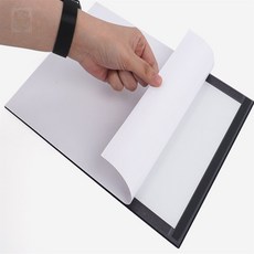 뜬구름디자인 부착식 PVC 자석게시판 A4 병원게시판, 검정