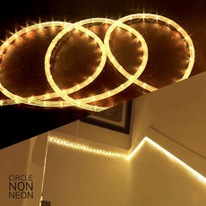 아리 LED 원형 논네온10M 단위/로프라이트 줄조명, LED원형논네온10M_웜화이트, 1개