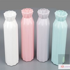 플라스틱 화병 꽃병 일자형 조화화병, 핑크