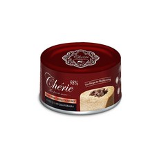 Cherie 法麗 全方位無膠主食罐 80g Chicken Moose Topping Chicken Heart, 1個, 雞肉慕斯佐鮪魚