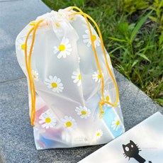 스몰페이즈 반투명 방수가방 수영복가방, 데이지 18x25cm
