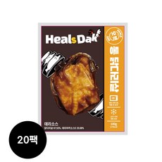 헬스닭 스킨 순살 통다리살 오븐구이 통닭다리살 닭다리살(데리야끼맛) 100g, 20팩