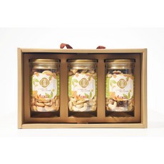 【周周生活】綜合堅果三罐禮盒 原味腰果・鹽炒腰果・綜合堅果 低溫烘焙無調味健康禮盒 三節禮盒・企業贈禮・伴手禮首選, 1個