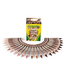 크레욜라 크레용 24색 피부색 크레용 컬러 오브 더 월드 Colors of the World 520108 정품, 肌色 クレヨン 24色