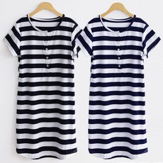 반팔단가라단추원피스- 빅사이즈 수유복 수유원피스 159617