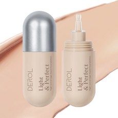 DEROL Light & Perfect 高遮瑕粉底液 輕薄透亮保濕遮瑕, 1個, 01#--英文包裝，僅供出口，不做零