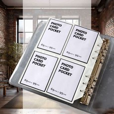 A6 포토카드 앨범 씰스티커 포토북 정리홀더 바인더 사진파일 폴라로이드