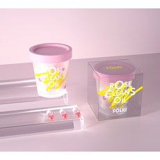 FOLKI福爾基 玫瑰卸妝油眼脣臉部3合1, 1個, 瓶/20pcs
