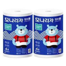 모나리자 1겹 점보롤 500m, 4롤, 2개