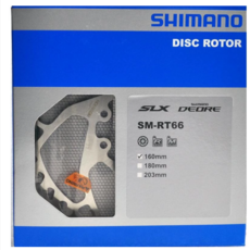 SHIMANO SM-RT66 160mm 國際六孔碟盤 金屬樹脂來令片通用, 1個
