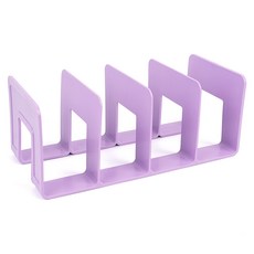 데스크 사무용 서류용 4칸책꽂이 학생용 정리용 심플파일스탠드 1p 책정리, 퍼플