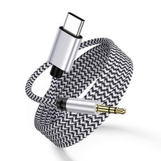 ANNIBER C타입 to AUX 3.5mm오디오 케이블 차량용 옥스선 1m, 1개